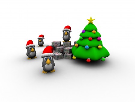Funny Christmas Penguins