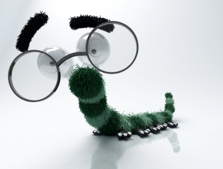 Worm Wearing Spectacles