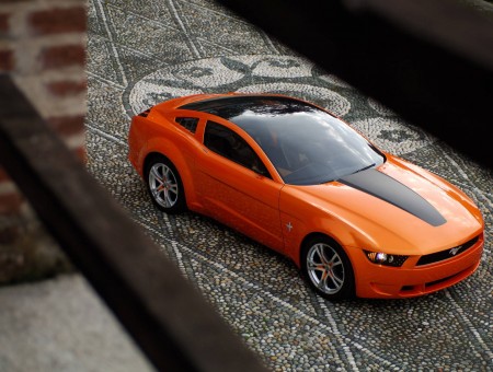 Orange Pony Car