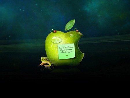 Apple Logo and Frog