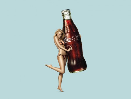 Girl and Coca-Cola