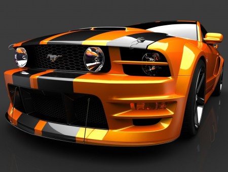 Black-and-Orange Ford
