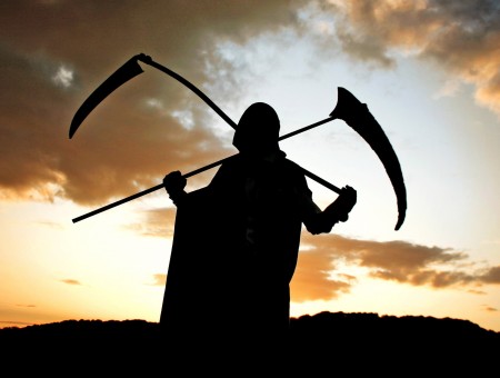 Silhouette with the Scythe