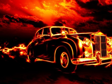 Fiery Car