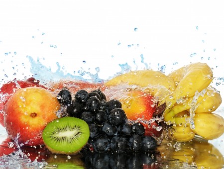 Fruits in Water Drops