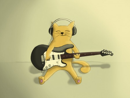 Cat with Guitar