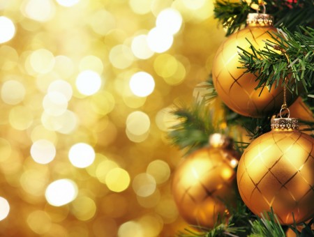 Golden Christmas-tree Decorations