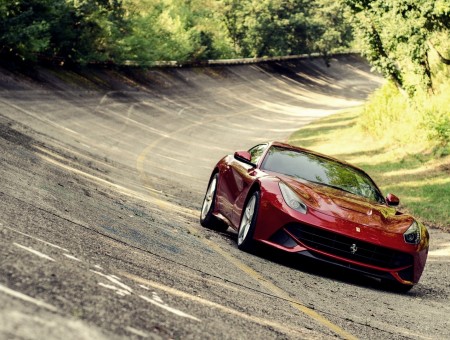 Ferrari Turning into the Bend