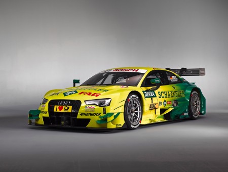 Yellow And Green Audi Race Car