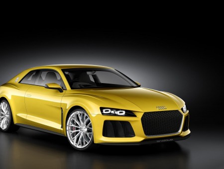 Yellow Audi Sports Car