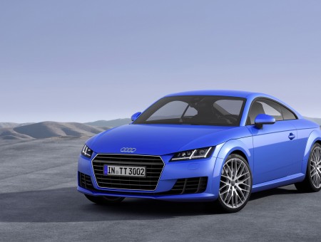 Audi Blue 2 Door Coupe