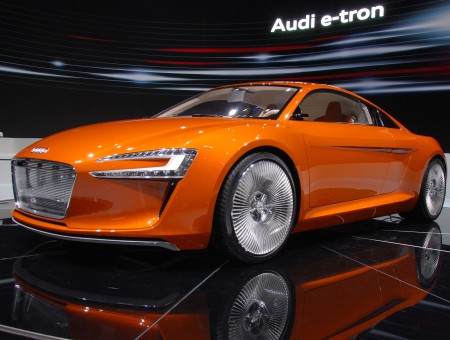 Orange Audi Sports Car