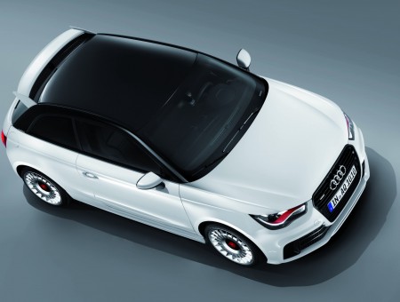 White Audi 2 Door Compact Car