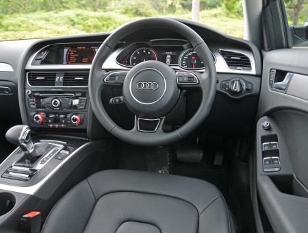 Black Audi Steering Wheel
