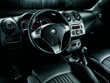 Alfaromeo Black Steering Wheel