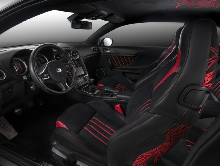 Black Red Alfa Romeo Interior