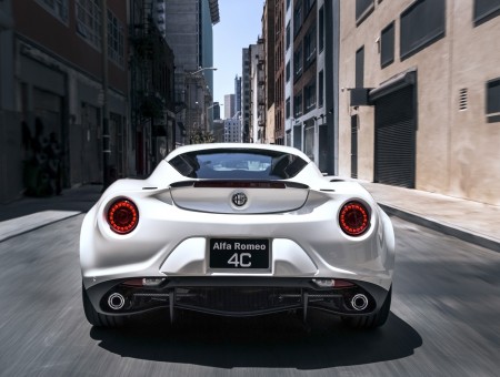 White Alfa Romeo Luxury Car 4c