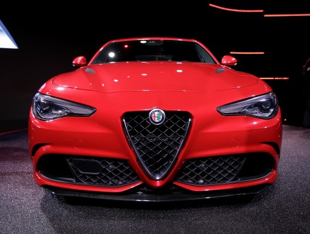 Red Alfa Romeo Car