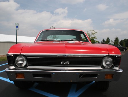 Red Chevrolet Chevelle Ss