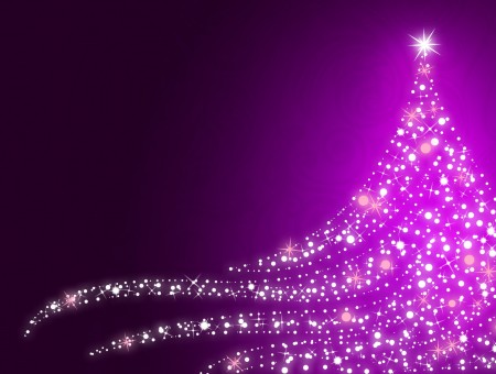 White And Pink Christmas Tree Graphic