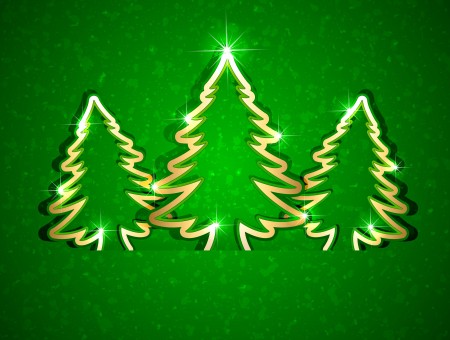 Green Christmas Tree Illustration
