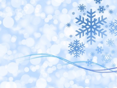 Blue And White Snowflakes Illustration