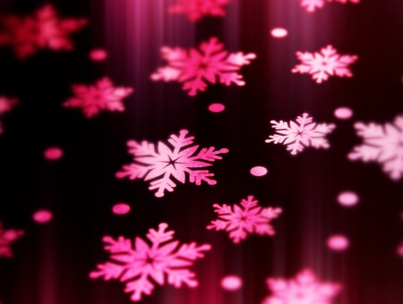 Pink Snow Flakes