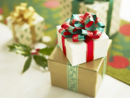 White And Red Gift Box