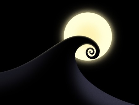 Wave Under The Moon Illustration