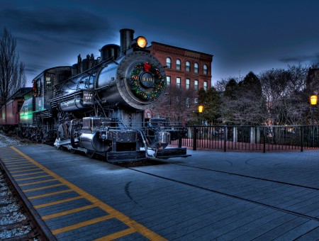 Black Steam Train