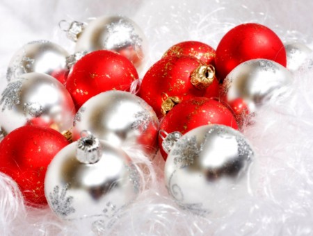 Silver Christmas Ball Ornament