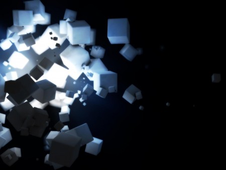 White Cubes With White Light