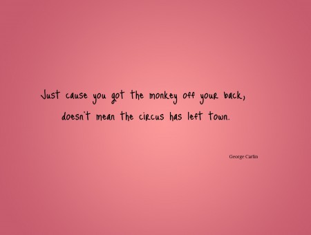 Just Cause You Got The Monkey Off Your Work Doesnt Mean The Circus Has Left Town Quote