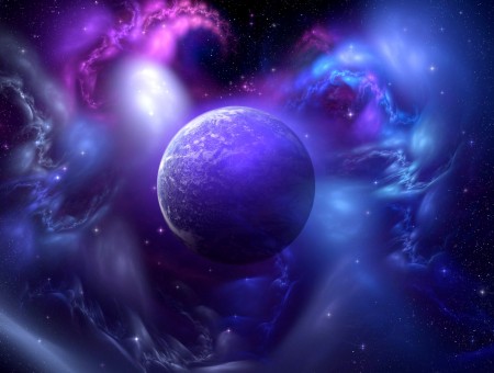 Purple Planet Illustration