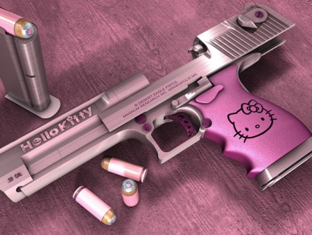 Pink Hello Kitty Semi Automatic Pistol