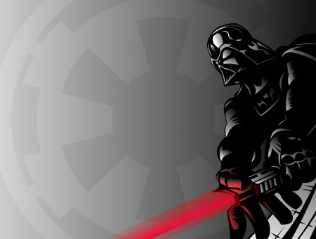 Darth Vader With A Red Saber
