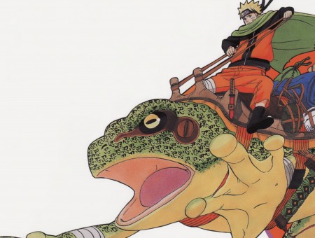 Naruto Riding Frog Fan Art