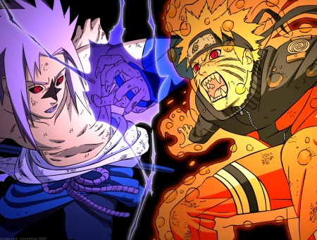 Uzumaki Naruto And Uchiha Sasuke