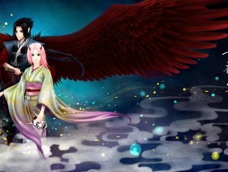 Sasuke And Sakura Naruto Anime Wallpaper