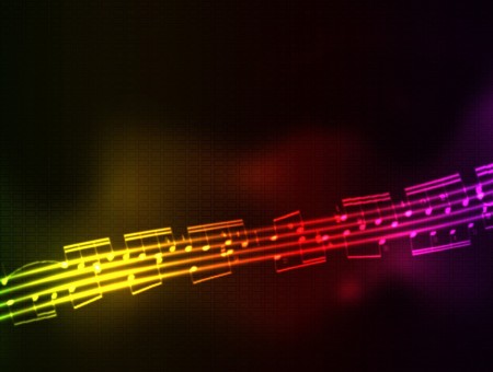 Multicolored Musical Notes