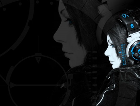 Black And Blue Headphones