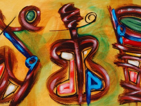 Brown Violin Painting