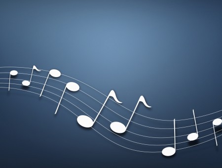 White And Blue Musical Notes Vector