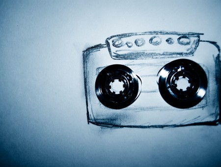 Drawing Of A Cassette Tape