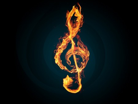 Fire G-clef Illustration