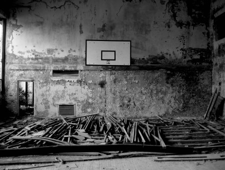 White Black Basketball Hoop
