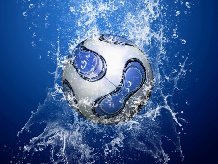 Blue And White Soccer Ball