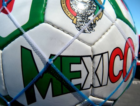 Green And White Mexico Soccer Ball