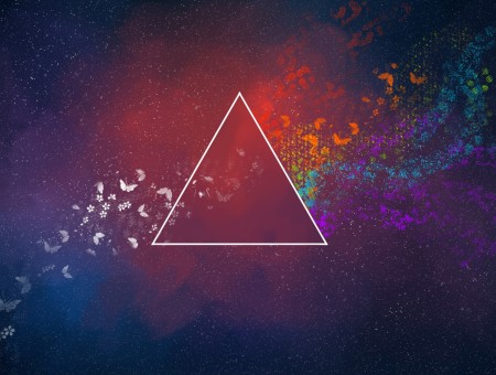 Rainbow And Triangle Prism Illustration