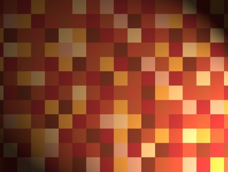 Red White And Yellow Pixelated Illustration